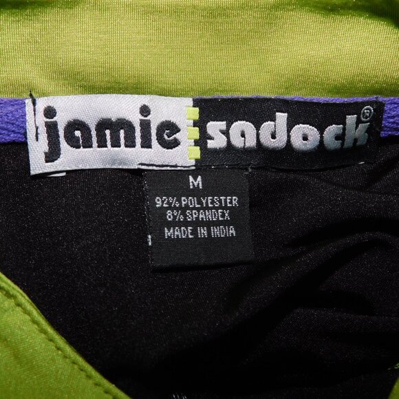 Jamie Sadock Womens M Black Green 1//4 zip mock neck studded Golf Polo Shirt - Picture 5 of 9